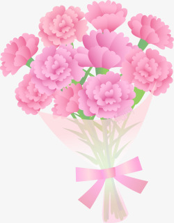 粉色美丽母亲节康乃馨素材