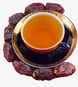 一碗红枣茶素材