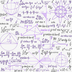 紫色数学笔记矢量图素材