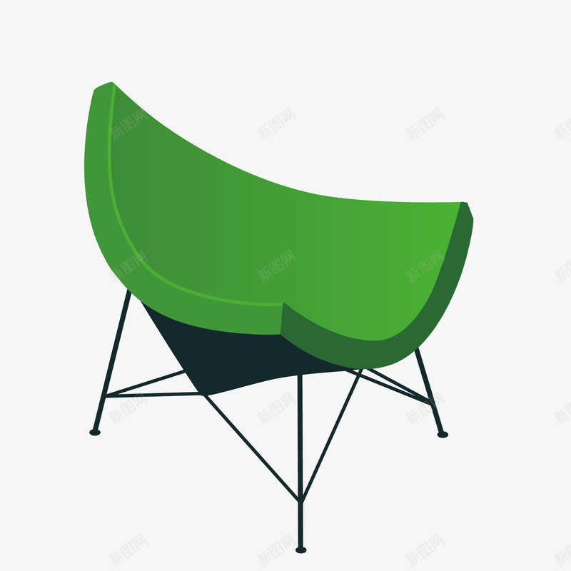 绿色创意椅子办公椅子矢量图ai免抠素材_新图网 https://ixintu.com 创意 办公椅子 椅子 绿色 矢量图