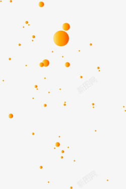 橙色圆点漂浮素材