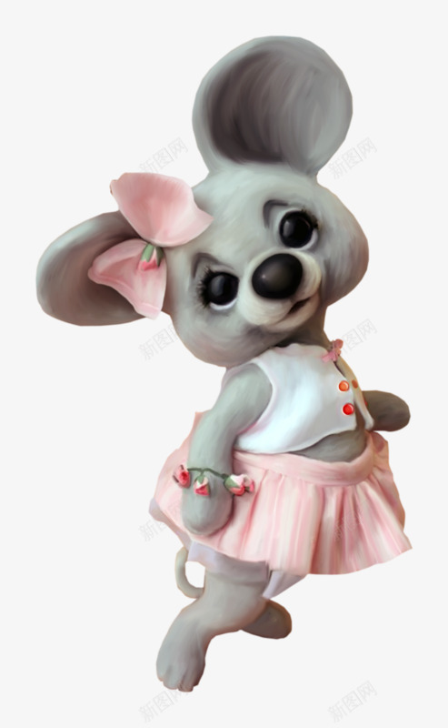 3D老鼠png免抠素材_新图网 https://ixintu.com 母老鼠 穿裙子的老鼠 老鼠 老鼠美女