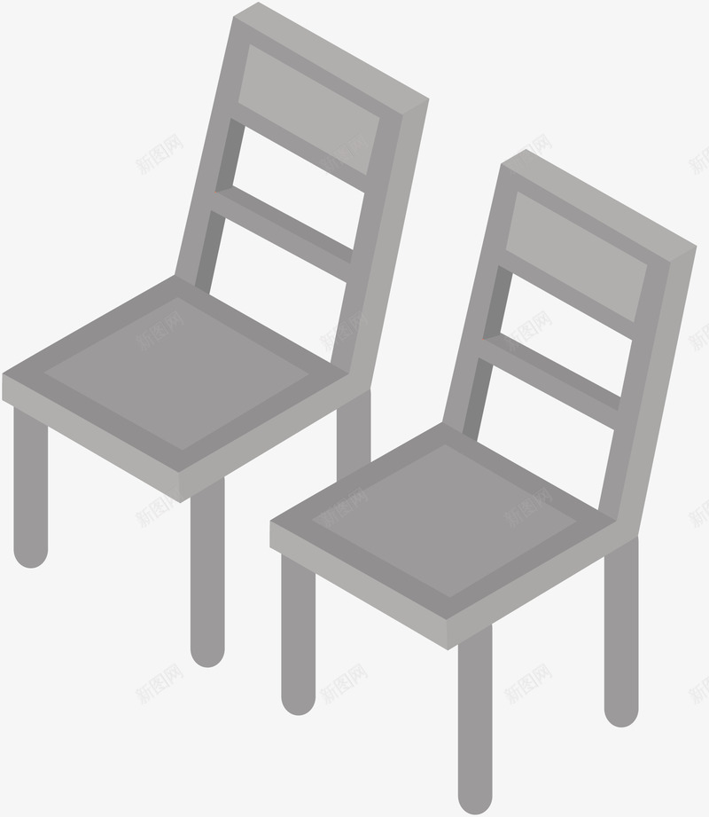 立体装饰椅子元素矢量图ai免抠素材_新图网 https://ixintu.com 座椅 矢量椅子 立体椅子 装饰图案 装饰座椅 矢量图