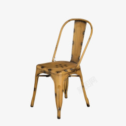做旧铁皮椅子金属咖啡厅椅铁椅子高清图片