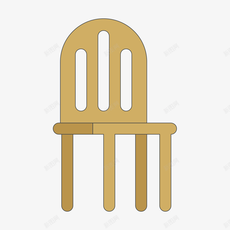 手绘椅子png免抠素材_新图网 https://ixintu.com 凳子 家具 座椅 手绘图 插图 木椅 椅子 装饰