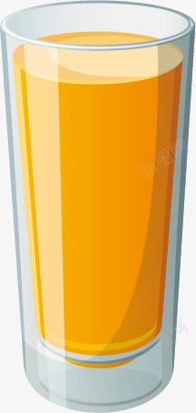 创意一杯鲜橙汁图标矢量图ai_新图网 https://ixintu.com 图标 杯子 玻璃 鲜橙汁 矢量图