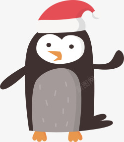 圣诞小企鹅矢量图素材