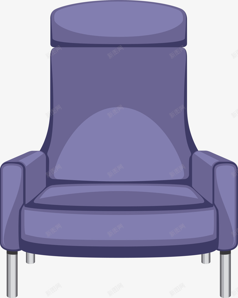 紫色卡通沙发椅子png免抠素材_新图网 https://ixintu.com 卡通椅子 家具 沙发椅 皮椅 紫色椅子 装饰图案