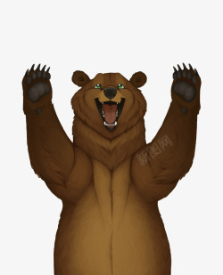 灰熊PNG咆哮的狗熊高清图片