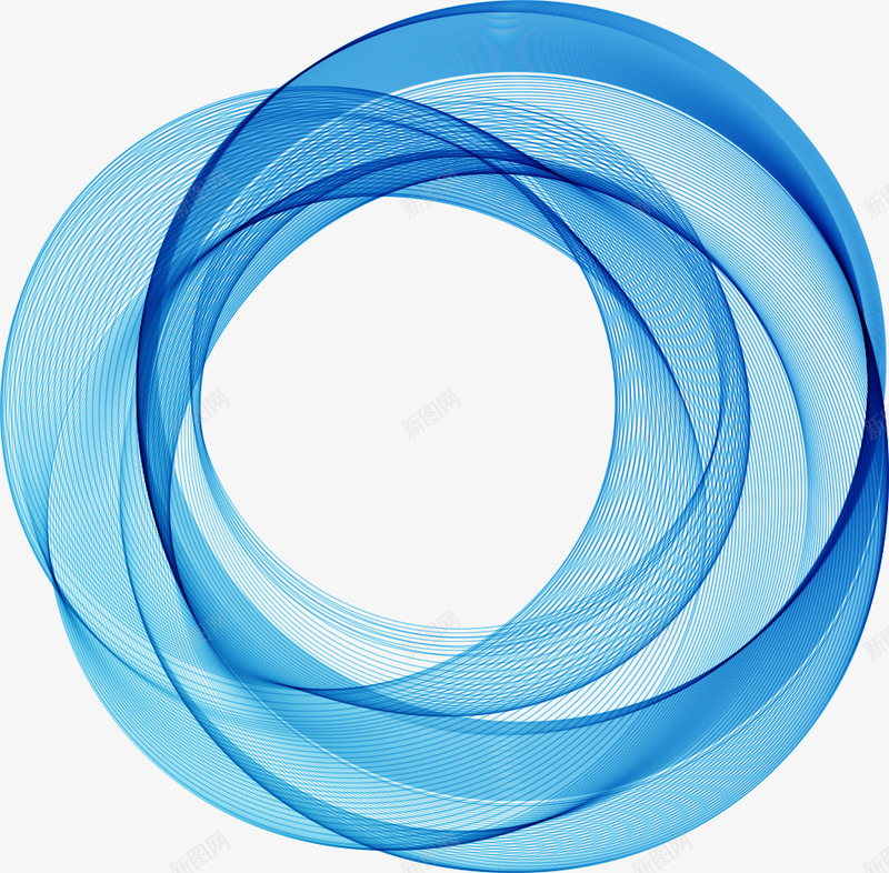 蓝色动感线条圆环矢量图eps免抠素材_新图网 https://ixintu.com 动感 圆环 抽象 线条圆环 蓝色动感 矢量图