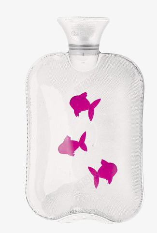 费许暖水袋png免抠素材_新图网 https://ixintu.com 产品实物 单面斜纹热水袋 漂浮的小鱼 透明色