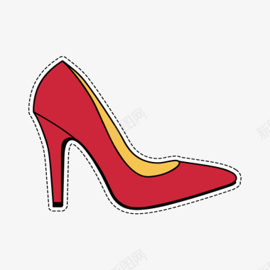红色高跟鞋图标图标