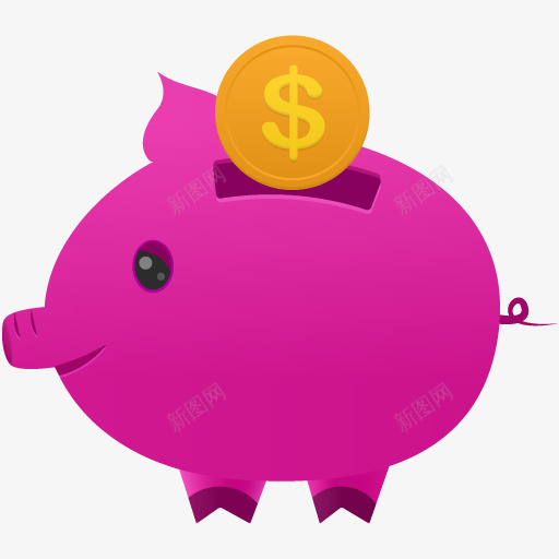 扑满图标png_新图网 https://ixintu.com bank piggy 小猪 银行