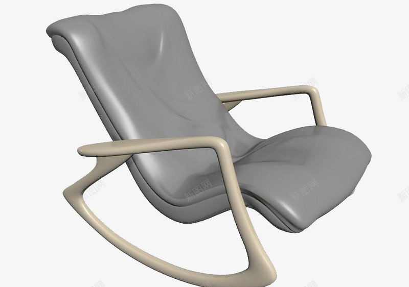 木质摇椅png免抠素材_新图网 https://ixintu.com 产品实物 办公椅 摇椅 椅子 躺椅 靠椅