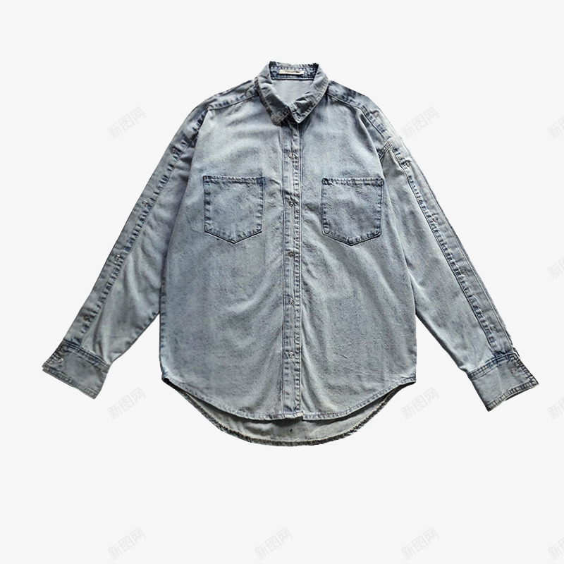 牛仔衣800X800png免抠素材_新图网 https://ixintu.com 女装 牛仔 蓝色 长袖