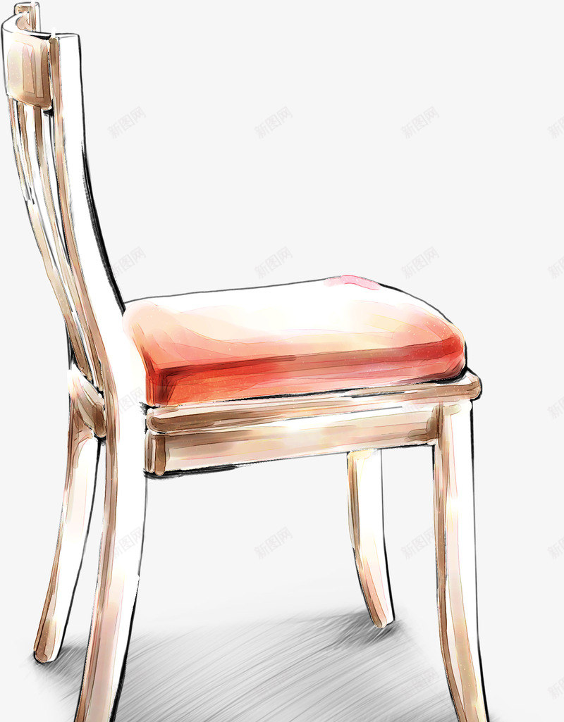 手绘室内装饰椅子png免抠素材_新图网 https://ixintu.com 室内 椅子 装饰