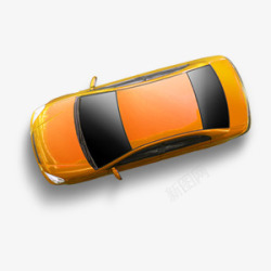橘色汽车漂浮汽车高清图片