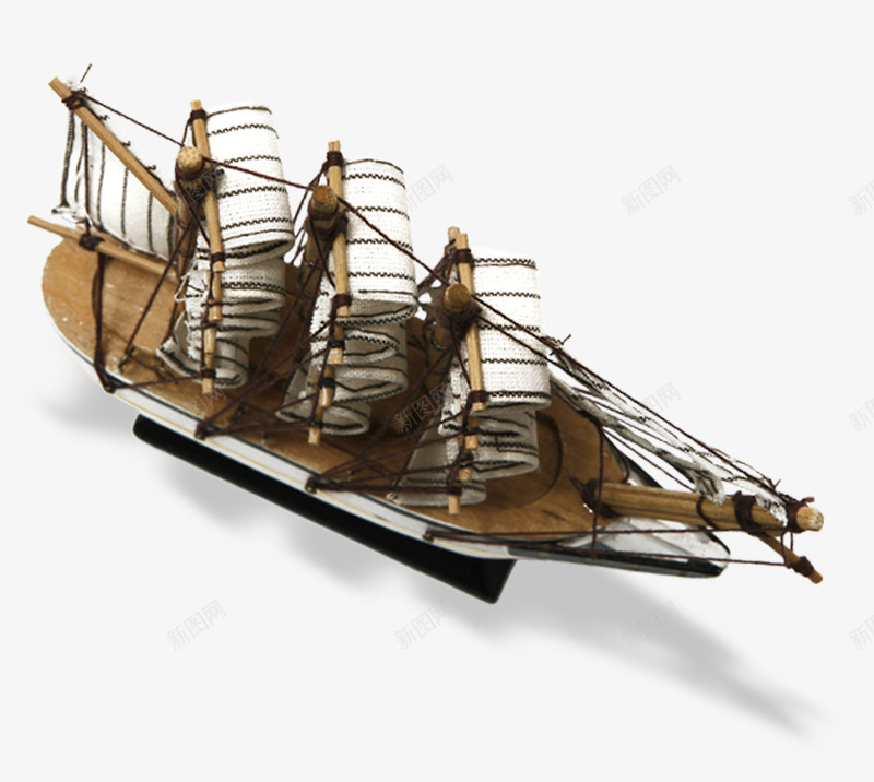 木质帆船模型png免抠素材_新图网 https://ixintu.com 出海 帆船 木质品 模型 船