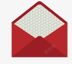 红色圣诞信封矢量图素材