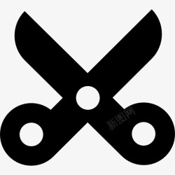 开栗子剪刀剪刀弥漫开工具图标高清图片