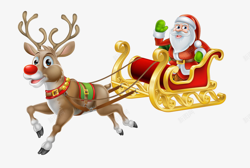 精美的圣诞老人和小鹿图psd免抠素材_新图网 https://ixintu.com 免抠 免抠图 圣诞老人 圣诞节 小鹿 小鹿剪影 精美 鹿 麋鹿