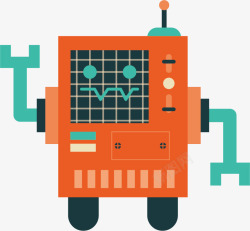 彩色机器人彩色机器人矢量图高清图片