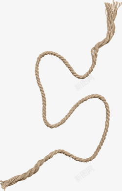 麻绳绳结漂浮的绳子高清图片