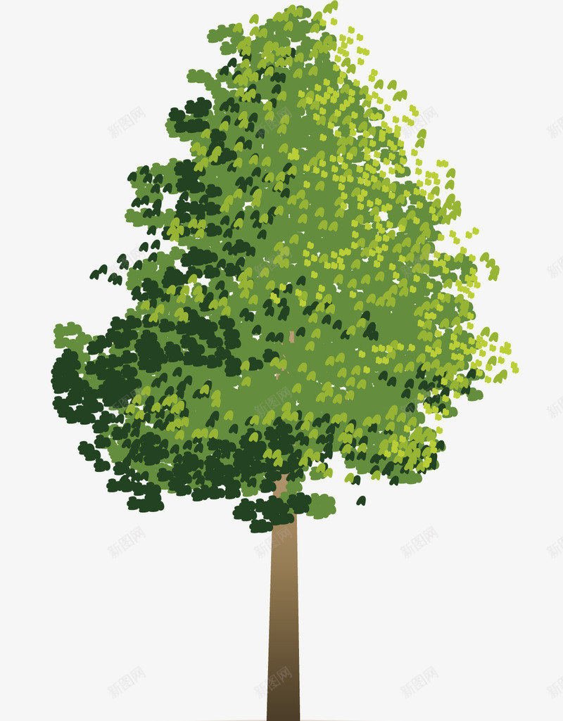 一颗绿色的树矢量图ai免抠素材_新图网 https://ixintu.com 叶子 夏季 大树 树荫 植物 环保 蓝色 矢量图