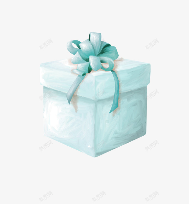 感恩节礼盒png免抠素材_新图网 https://ixintu.com PNG免扣图 PNG素材 礼盒 蓝色 装饰花朵
