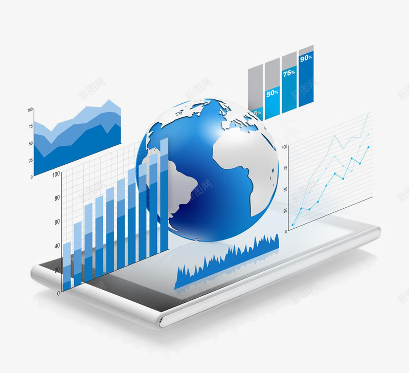 地球科技投影png免抠素材_新图网 https://ixintu.com 地球 手机 数值 数据 科技信息 科技投影