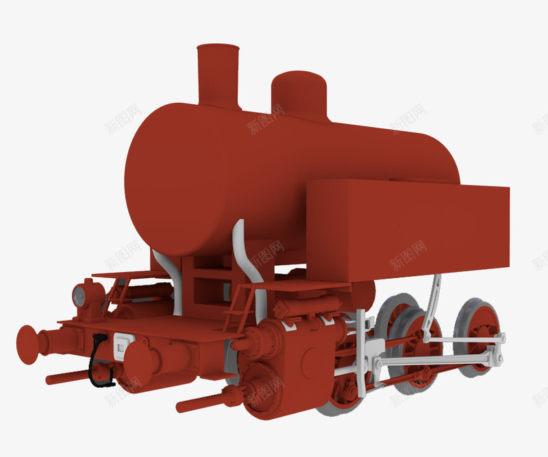 模型火车头png免抠素材_新图网 https://ixintu.com 3d模型 创意 图形 展示 绘画
