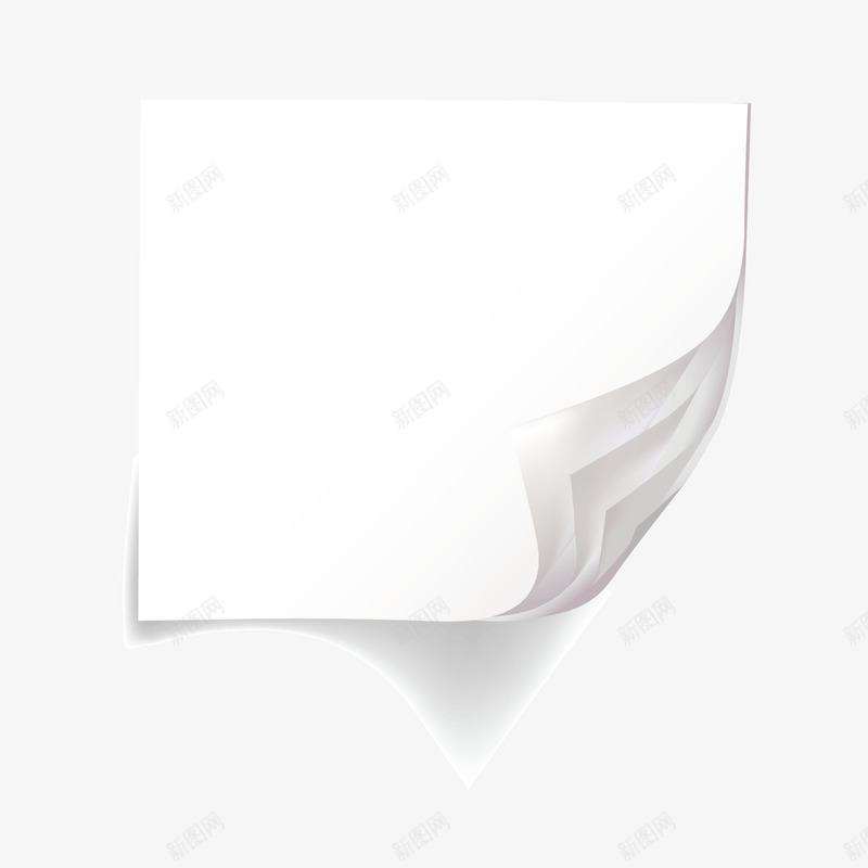 白色便条立体纸张png免抠素材_新图网 https://ixintu.com 便条 白色 立体 纸张 胶带贴纸