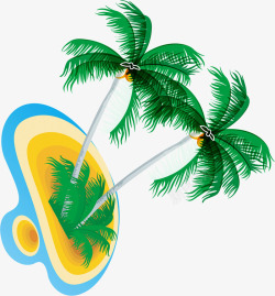 快乐海岛椰树素材
