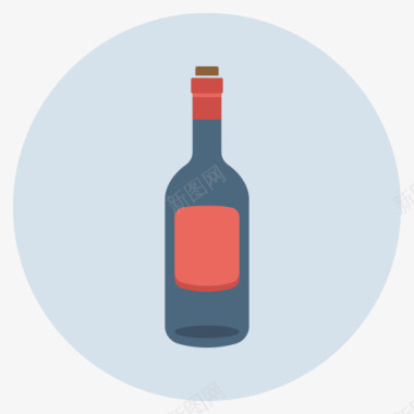 酒瓶喝空酒平面标设置1图标图标