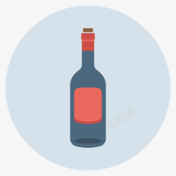平面设计1酒瓶喝空酒平面标设置1图标高清图片