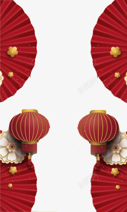 中国风红色春节背景图素材