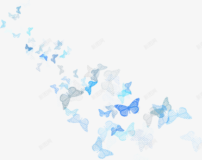 漂浮蓝色蝴蝶png免抠素材_新图网 https://ixintu.com 手绘蝴蝶 漂浮蝴蝶 蓝色蝴蝶 蝴蝶