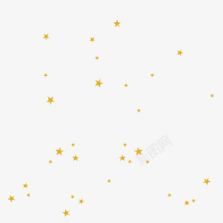 黄色霓虹星星卡通漂浮黄色星星高清图片