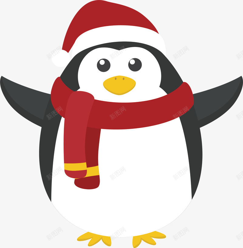 可爱的小企鹅矢量图ai免抠素材_新图网 https://ixintu.com 企鹅 可爱企鹅 圣诞企鹅 圣诞节 矢量png 迎接冬天 矢量图