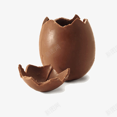 巧克力做的蛋png免抠素材_新图网 https://ixintu.com 棕色 破碎 重生