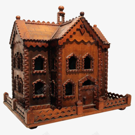 建筑模型png免抠素材_新图网 https://ixintu.com 房子 木质 模型 欧式复古 玩具