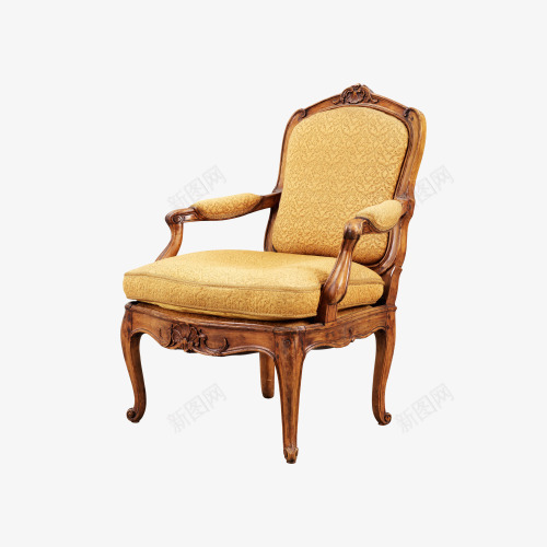 实物欧式木椅子png免抠素材_新图网 https://ixintu.com 复古椅子 木椅子 椅子 欧风风格