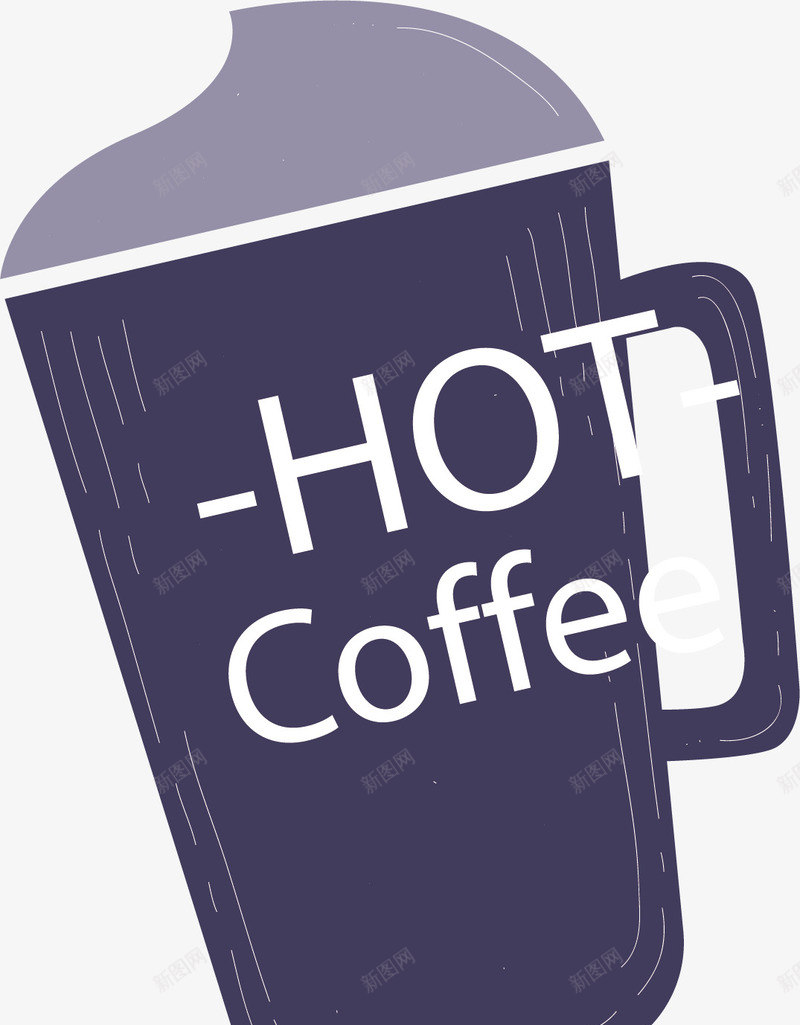 蓝色热咖啡杯矢量图ai免抠素材_新图网 https://ixintu.com 下午茶 咖啡 咖啡杯 热咖啡 蓝色 饮品 饮料 矢量图