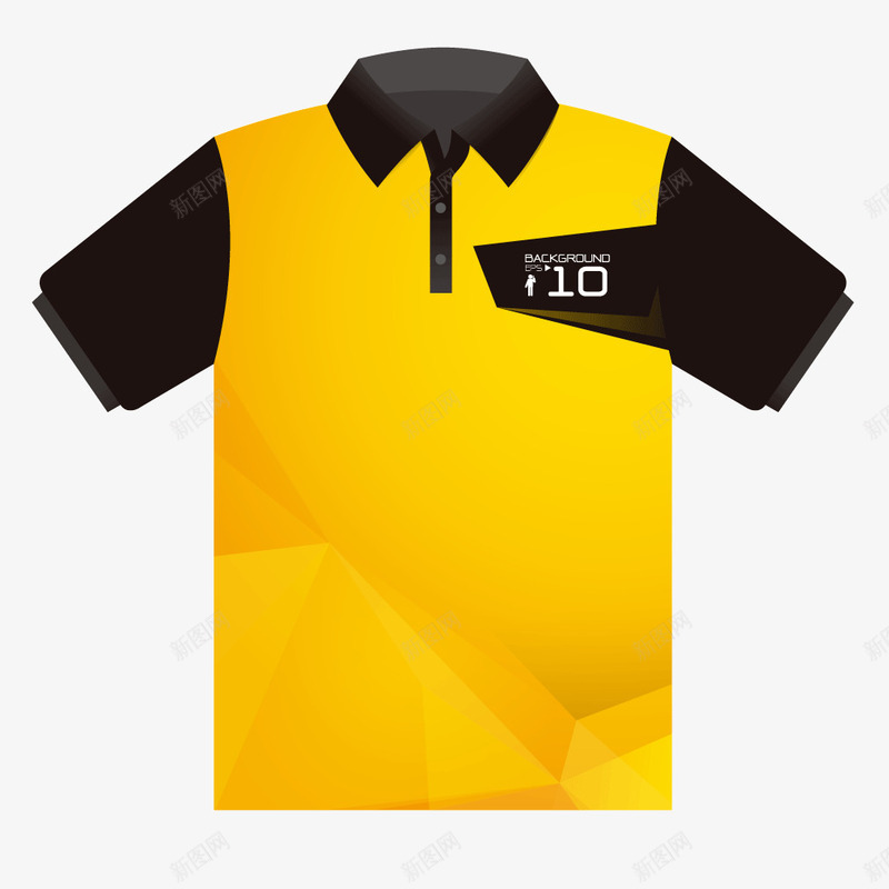 黄色工作服短袖衬衫png免抠素材_新图网 https://ixintu.com 工作服 短袖 衬衫 黄色