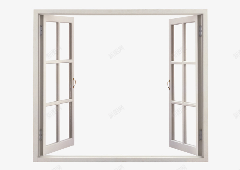 白色打开的木头窗户背景png免抠素材_新图网 https://ixintu.com 打开 木头 白色 白色窗框 窗户 背景