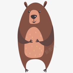 棕熊动物矢量图素材