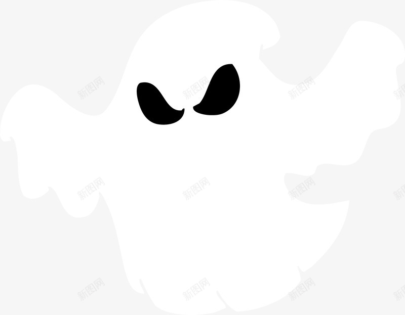 漂浮白色幽灵png免抠素材_新图网 https://ixintu.com 可爱幽灵 吓人 呆萌幽灵 漂浮幽灵 白色幽灵 白色恐怖 黑色眼睛