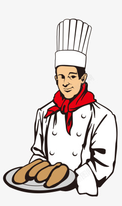 男服务人员卡通厨师人物高清图片