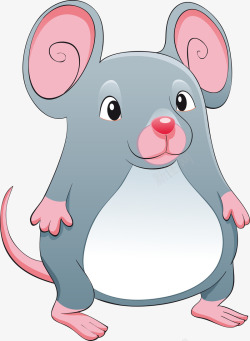 胖老鼠卡通可爱圆胖老鼠高清图片