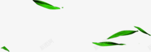 绿色漂浮茶叶块装饰png免抠素材_新图网 https://ixintu.com 漂浮 绿色 茶叶 装饰